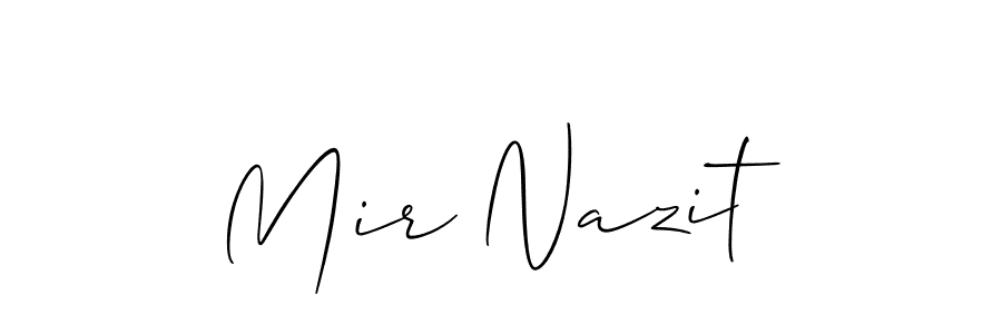 Mir Nazit stylish signature style. Best Handwritten Sign (Allison_Script) for my name. Handwritten Signature Collection Ideas for my name Mir Nazit. Mir Nazit signature style 2 images and pictures png