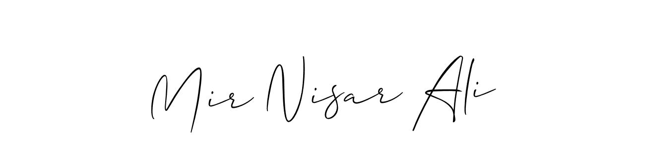 Make a short Mir Nisar Ali signature style. Manage your documents anywhere anytime using Allison_Script. Create and add eSignatures, submit forms, share and send files easily. Mir Nisar Ali signature style 2 images and pictures png