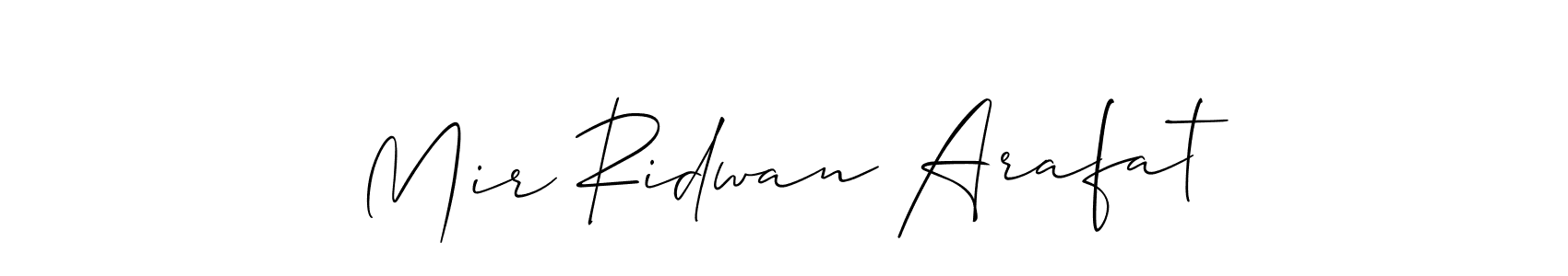 Create a beautiful signature design for name Mir Ridwan Arafat. With this signature (Allison_Script) fonts, you can make a handwritten signature for free. Mir Ridwan Arafat signature style 2 images and pictures png