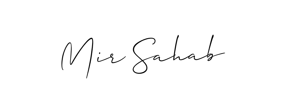 It looks lik you need a new signature style for name Mir Sahab. Design unique handwritten (Allison_Script) signature with our free signature maker in just a few clicks. Mir Sahab signature style 2 images and pictures png