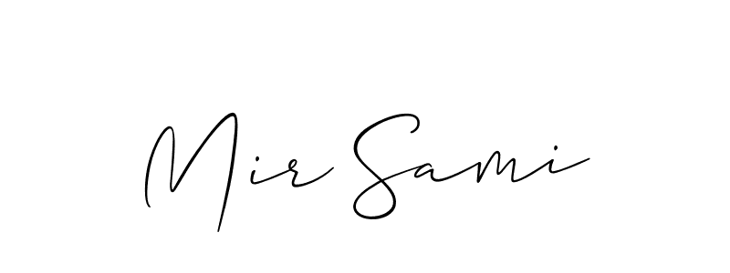 How to Draw Mir Sami signature style? Allison_Script is a latest design signature styles for name Mir Sami. Mir Sami signature style 2 images and pictures png