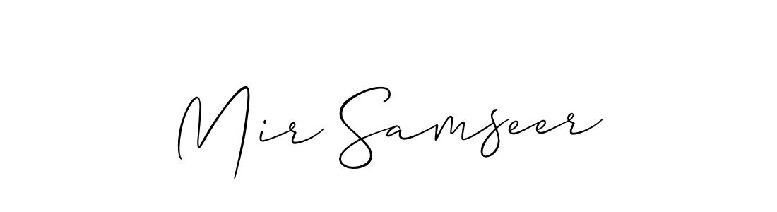 if you are searching for the best signature style for your name Mir Samseer. so please give up your signature search. here we have designed multiple signature styles  using Allison_Script. Mir Samseer signature style 2 images and pictures png