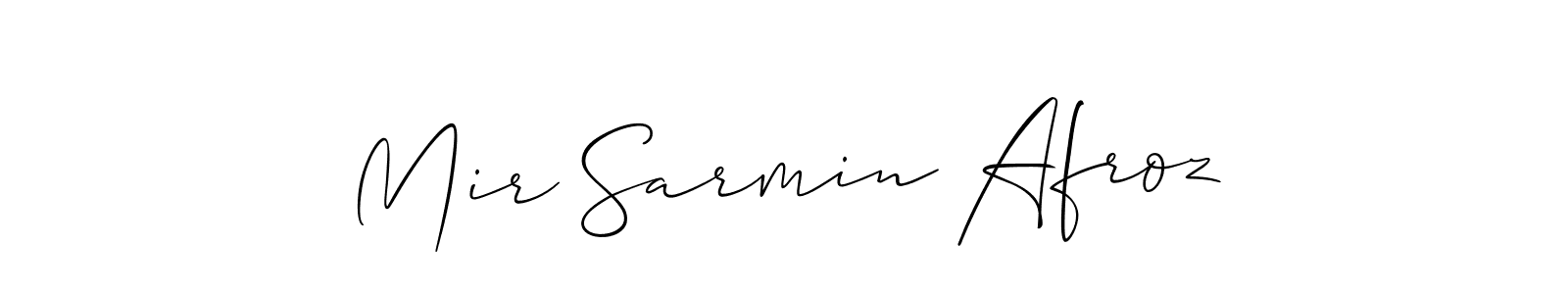 Also we have Mir Sarmin Afroz name is the best signature style. Create professional handwritten signature collection using Allison_Script autograph style. Mir Sarmin Afroz signature style 2 images and pictures png