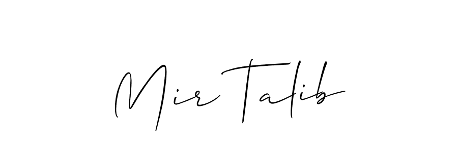 Make a beautiful signature design for name Mir Talib. With this signature (Allison_Script) style, you can create a handwritten signature for free. Mir Talib signature style 2 images and pictures png