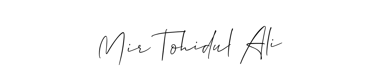 How to make Mir Tohidul Ali signature? Allison_Script is a professional autograph style. Create handwritten signature for Mir Tohidul Ali name. Mir Tohidul Ali signature style 2 images and pictures png