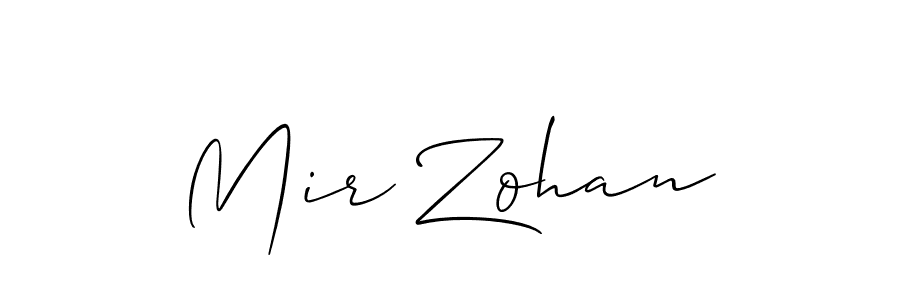 Mir Zohan stylish signature style. Best Handwritten Sign (Allison_Script) for my name. Handwritten Signature Collection Ideas for my name Mir Zohan. Mir Zohan signature style 2 images and pictures png