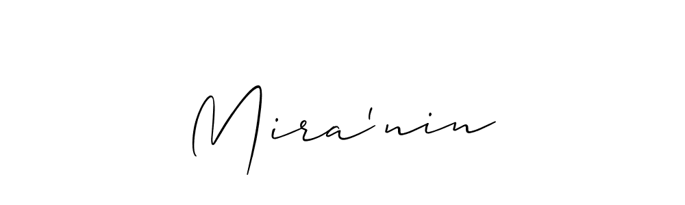 Best and Professional Signature Style for Mira‘nin. Allison_Script Best Signature Style Collection. Mira‘nin signature style 2 images and pictures png