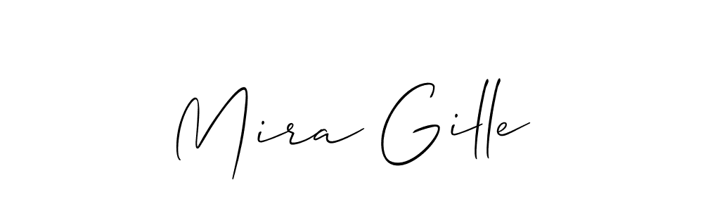 How to Draw Mira Gille signature style? Allison_Script is a latest design signature styles for name Mira Gille. Mira Gille signature style 2 images and pictures png