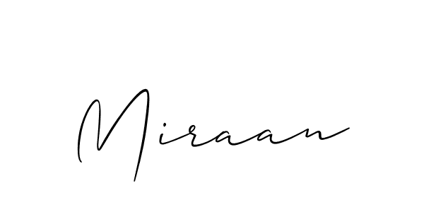 The best way (Allison_Script) to make a short signature is to pick only two or three words in your name. The name Miraan include a total of six letters. For converting this name. Miraan signature style 2 images and pictures png