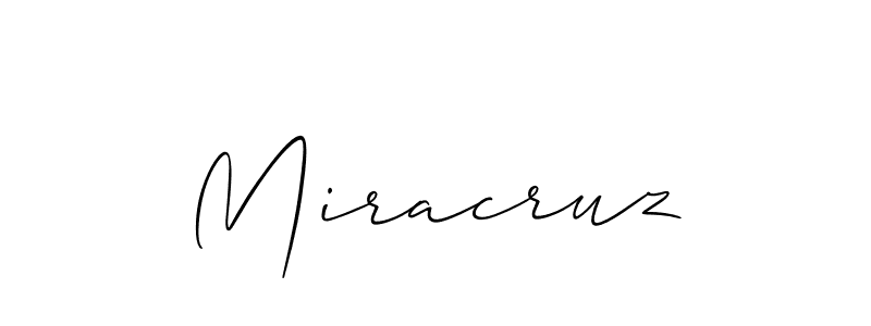 It looks lik you need a new signature style for name Miracruz. Design unique handwritten (Allison_Script) signature with our free signature maker in just a few clicks. Miracruz signature style 2 images and pictures png