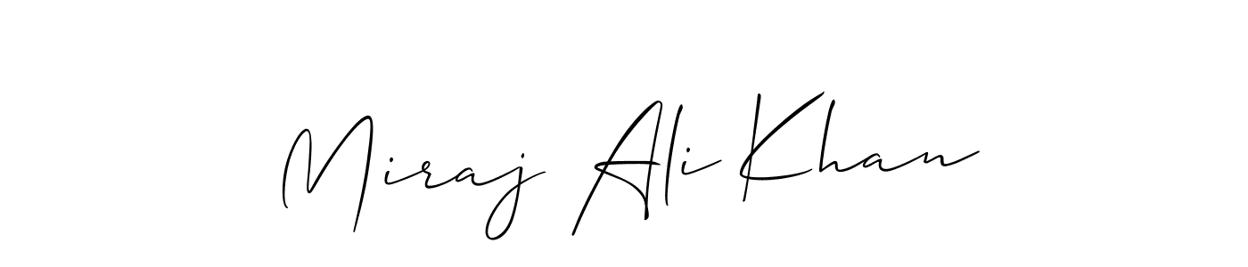 if you are searching for the best signature style for your name Miraj Ali Khan. so please give up your signature search. here we have designed multiple signature styles  using Allison_Script. Miraj Ali Khan signature style 2 images and pictures png