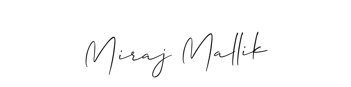Also You can easily find your signature by using the search form. We will create Miraj Mallik name handwritten signature images for you free of cost using Allison_Script sign style. Miraj Mallik signature style 2 images and pictures png