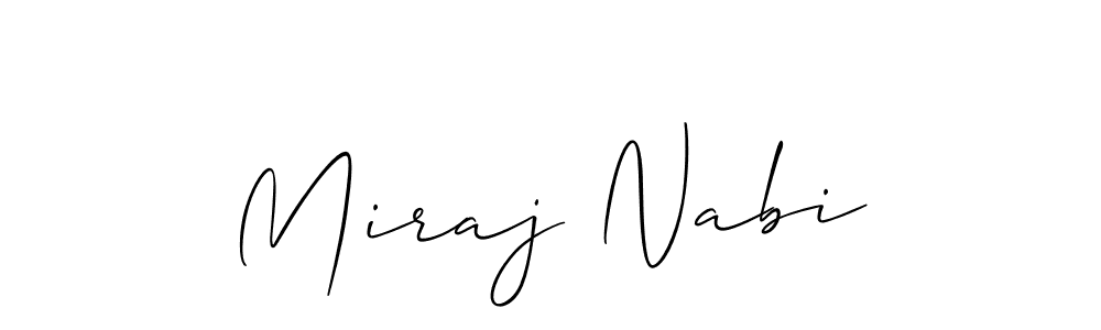 How to make Miraj Nabi signature? Allison_Script is a professional autograph style. Create handwritten signature for Miraj Nabi name. Miraj Nabi signature style 2 images and pictures png