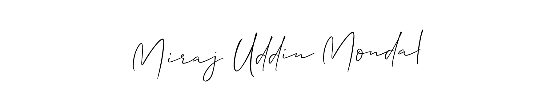 Allison_Script is a professional signature style that is perfect for those who want to add a touch of class to their signature. It is also a great choice for those who want to make their signature more unique. Get Miraj Uddin Mondal name to fancy signature for free. Miraj Uddin Mondal signature style 2 images and pictures png