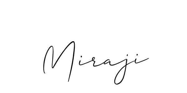 Make a beautiful signature design for name Miraji. With this signature (Allison_Script) style, you can create a handwritten signature for free. Miraji signature style 2 images and pictures png