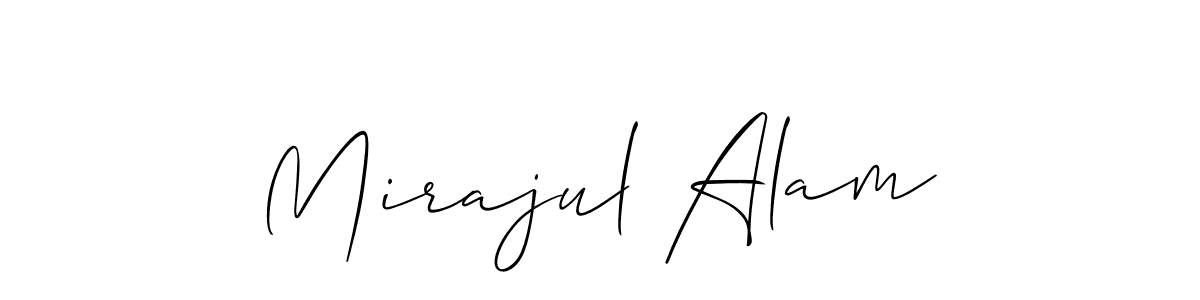 Design your own signature with our free online signature maker. With this signature software, you can create a handwritten (Allison_Script) signature for name Mirajul Alam. Mirajul Alam signature style 2 images and pictures png