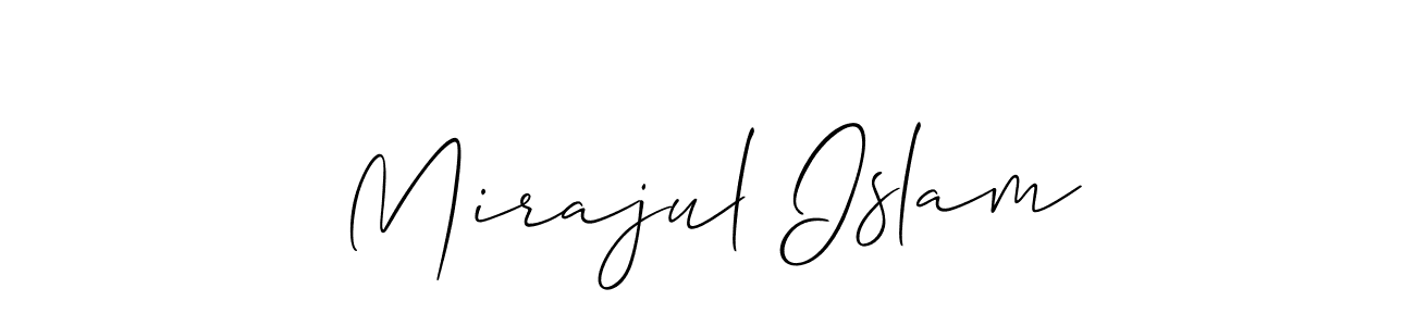 Use a signature maker to create a handwritten signature online. With this signature software, you can design (Allison_Script) your own signature for name Mirajul Islam. Mirajul Islam signature style 2 images and pictures png