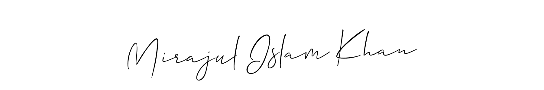 Mirajul Islam Khan stylish signature style. Best Handwritten Sign (Allison_Script) for my name. Handwritten Signature Collection Ideas for my name Mirajul Islam Khan. Mirajul Islam Khan signature style 2 images and pictures png