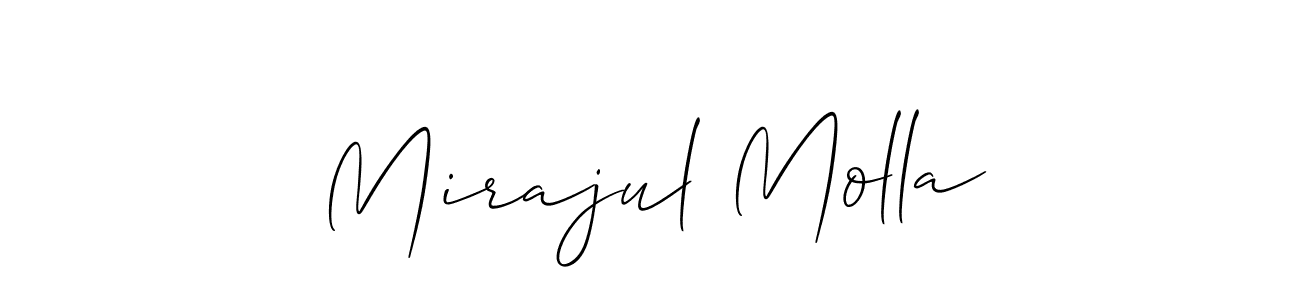Design your own signature with our free online signature maker. With this signature software, you can create a handwritten (Allison_Script) signature for name Mirajul Molla. Mirajul Molla signature style 2 images and pictures png