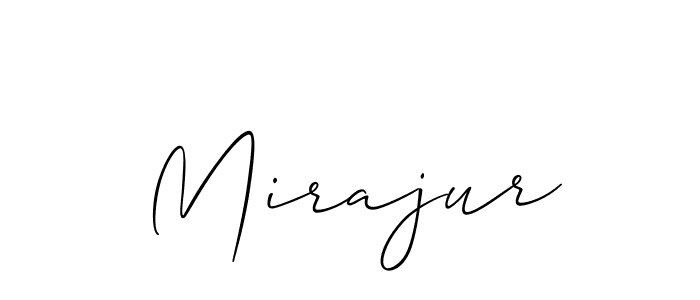 Design your own signature with our free online signature maker. With this signature software, you can create a handwritten (Allison_Script) signature for name Mirajur. Mirajur signature style 2 images and pictures png