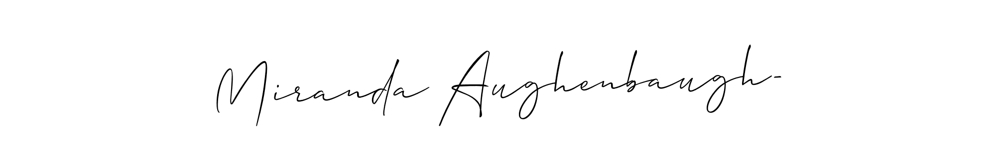 Miranda Aughenbaugh- stylish signature style. Best Handwritten Sign (Allison_Script) for my name. Handwritten Signature Collection Ideas for my name Miranda Aughenbaugh-. Miranda Aughenbaugh- signature style 2 images and pictures png