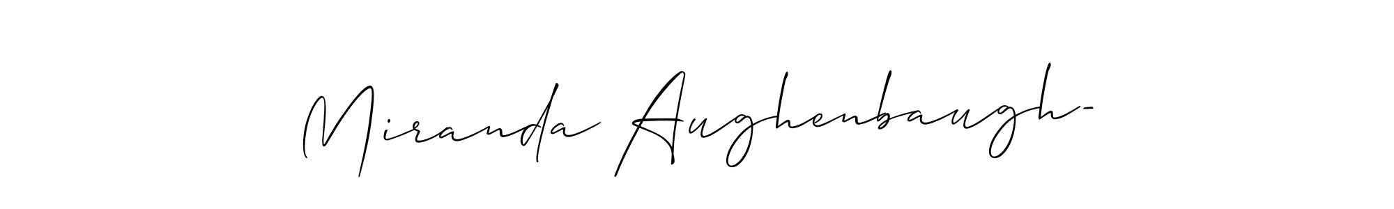 How to make Miranda Aughenbaugh- name signature. Use Allison_Script style for creating short signs online. This is the latest handwritten sign. Miranda Aughenbaugh- signature style 2 images and pictures png