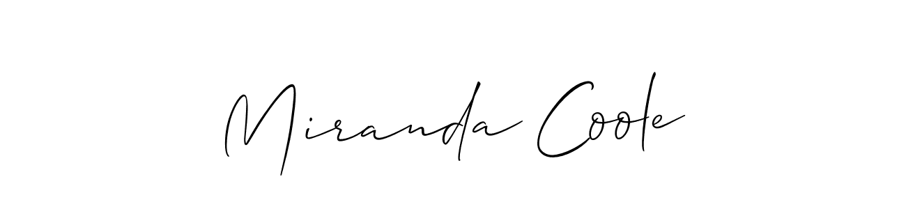 How to make Miranda Coole signature? Allison_Script is a professional autograph style. Create handwritten signature for Miranda Coole name. Miranda Coole signature style 2 images and pictures png