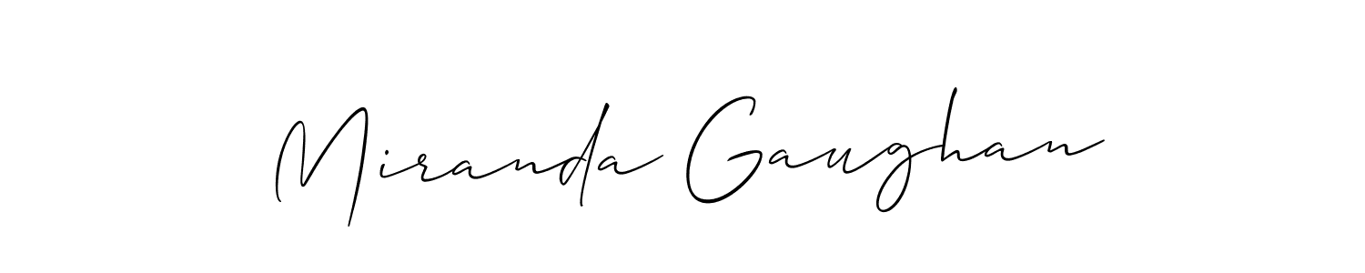 Miranda Gaughan stylish signature style. Best Handwritten Sign (Allison_Script) for my name. Handwritten Signature Collection Ideas for my name Miranda Gaughan. Miranda Gaughan signature style 2 images and pictures png