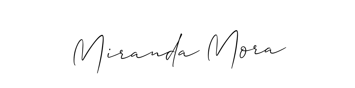 This is the best signature style for the Miranda Mora name. Also you like these signature font (Allison_Script). Mix name signature. Miranda Mora signature style 2 images and pictures png