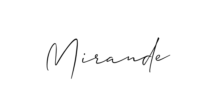 It looks lik you need a new signature style for name Mirande. Design unique handwritten (Allison_Script) signature with our free signature maker in just a few clicks. Mirande signature style 2 images and pictures png