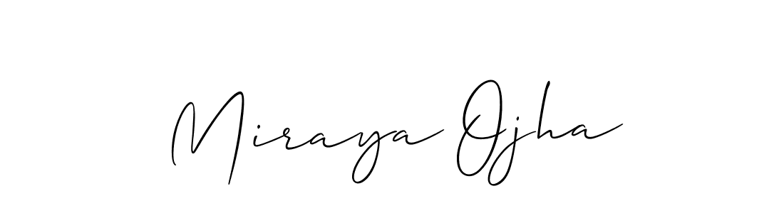 Make a beautiful signature design for name Miraya Ojha. With this signature (Allison_Script) style, you can create a handwritten signature for free. Miraya Ojha signature style 2 images and pictures png