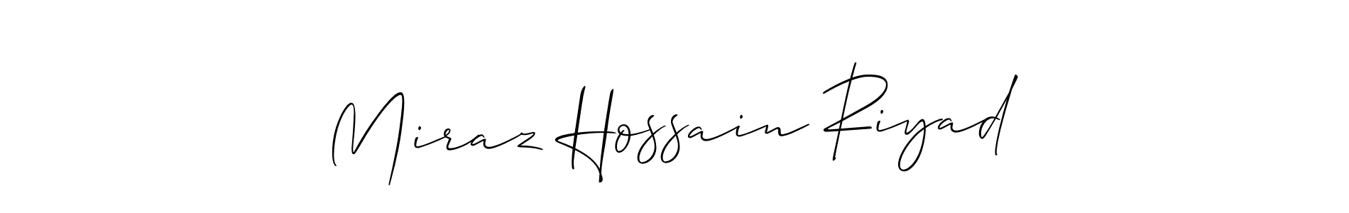 if you are searching for the best signature style for your name Miraz Hossain Riyad. so please give up your signature search. here we have designed multiple signature styles  using Allison_Script. Miraz Hossain Riyad signature style 2 images and pictures png