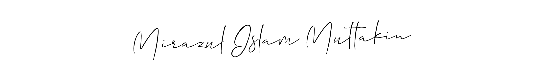 Also You can easily find your signature by using the search form. We will create Mirazul Islam Muttakin name handwritten signature images for you free of cost using Allison_Script sign style. Mirazul Islam Muttakin signature style 2 images and pictures png