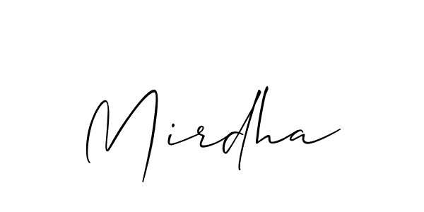 Make a beautiful signature design for name Mirdha. Use this online signature maker to create a handwritten signature for free. Mirdha signature style 2 images and pictures png