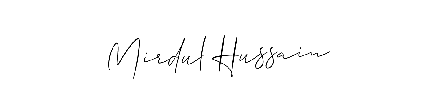 Also You can easily find your signature by using the search form. We will create Mirdul Hussain name handwritten signature images for you free of cost using Allison_Script sign style. Mirdul Hussain signature style 2 images and pictures png