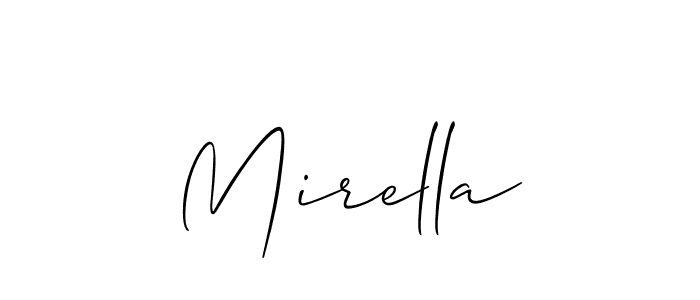How to make Mirella name signature. Use Allison_Script style for creating short signs online. This is the latest handwritten sign. Mirella signature style 2 images and pictures png