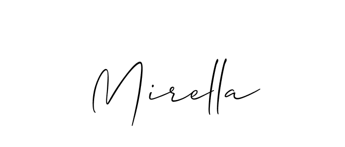 How to make Mirella name signature. Use Allison_Script style for creating short signs online. This is the latest handwritten sign. Mirella signature style 2 images and pictures png