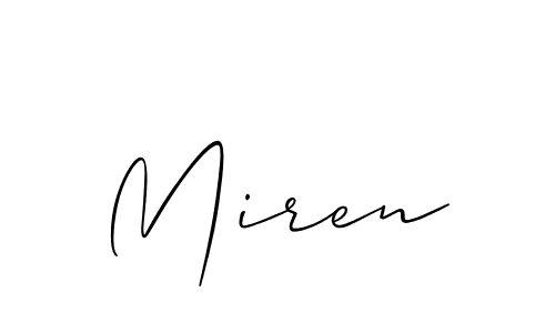 How to make Miren name signature. Use Allison_Script style for creating short signs online. This is the latest handwritten sign. Miren signature style 2 images and pictures png