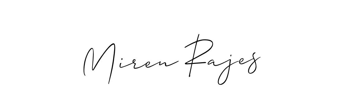 This is the best signature style for the Miren Rajes name. Also you like these signature font (Allison_Script). Mix name signature. Miren Rajes signature style 2 images and pictures png