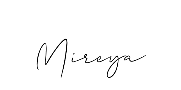 It looks lik you need a new signature style for name Mireya. Design unique handwritten (Allison_Script) signature with our free signature maker in just a few clicks. Mireya signature style 2 images and pictures png