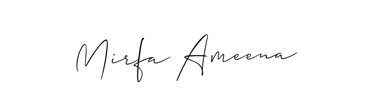 You can use this online signature creator to create a handwritten signature for the name Mirfa Ameena. This is the best online autograph maker. Mirfa Ameena signature style 2 images and pictures png