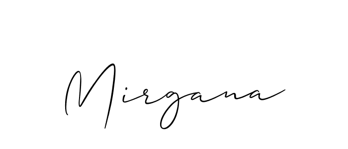 You should practise on your own different ways (Allison_Script) to write your name (Mirgana) in signature. don't let someone else do it for you. Mirgana signature style 2 images and pictures png