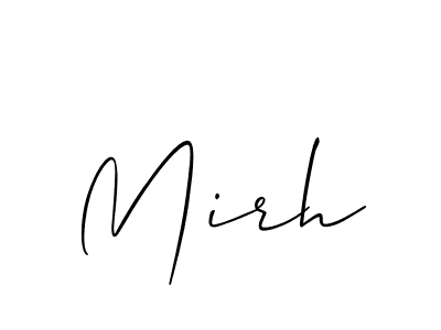 The best way (Allison_Script) to make a short signature is to pick only two or three words in your name. The name Mirh include a total of six letters. For converting this name. Mirh signature style 2 images and pictures png