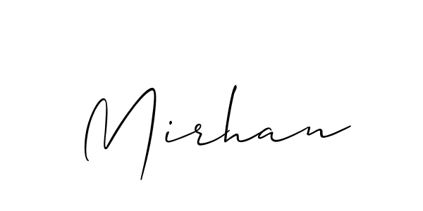 Allison_Script is a professional signature style that is perfect for those who want to add a touch of class to their signature. It is also a great choice for those who want to make their signature more unique. Get Mirhan name to fancy signature for free. Mirhan signature style 2 images and pictures png