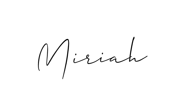 Design your own signature with our free online signature maker. With this signature software, you can create a handwritten (Allison_Script) signature for name Miriah. Miriah signature style 2 images and pictures png