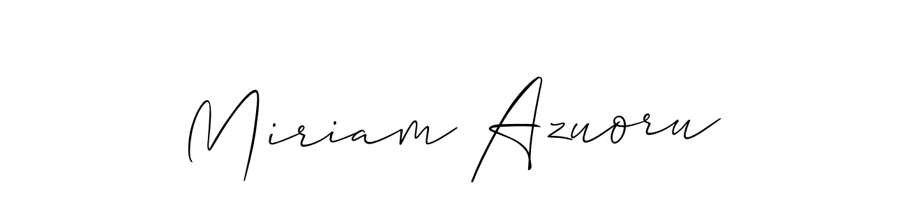 Use a signature maker to create a handwritten signature online. With this signature software, you can design (Allison_Script) your own signature for name Miriam Azuoru. Miriam Azuoru signature style 2 images and pictures png