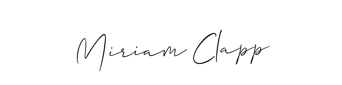 Design your own signature with our free online signature maker. With this signature software, you can create a handwritten (Allison_Script) signature for name Miriam Clapp. Miriam Clapp signature style 2 images and pictures png
