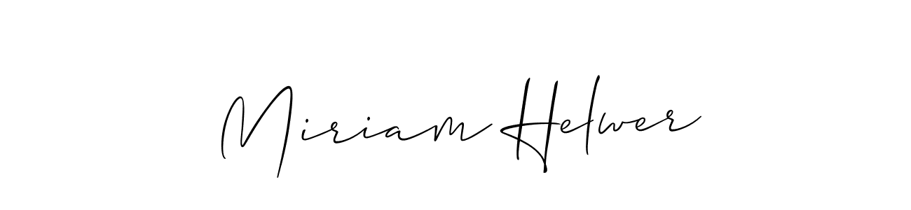 Design your own signature with our free online signature maker. With this signature software, you can create a handwritten (Allison_Script) signature for name Miriam Helwer. Miriam Helwer signature style 2 images and pictures png