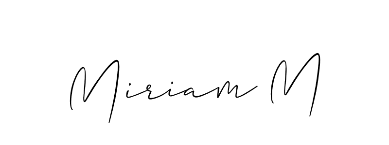 Make a beautiful signature design for name Miriam M. With this signature (Allison_Script) style, you can create a handwritten signature for free. Miriam M signature style 2 images and pictures png