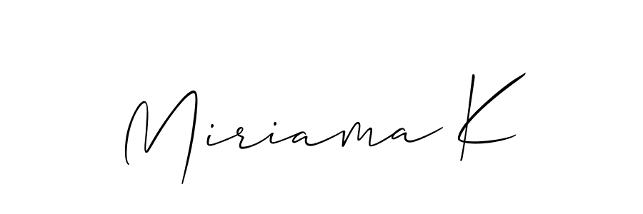 How to Draw Miriama K signature style? Allison_Script is a latest design signature styles for name Miriama K. Miriama K signature style 2 images and pictures png